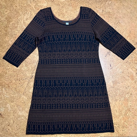 Peruvian Connection 100% Pima Cotton 3/4 Sleeve Sweater Dress Sz M - Picture 5 of 12